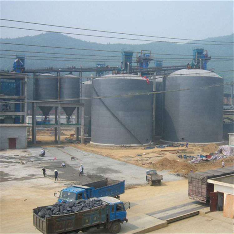 湖南水泥钢板仓2座3000吨青岛项目进入施工